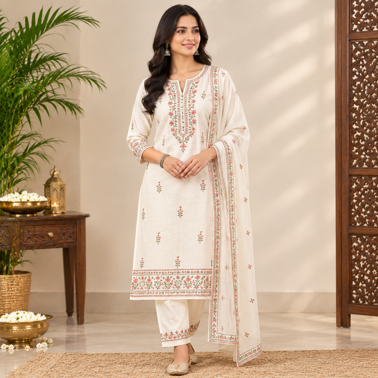 Embroidered Cotton Kurti