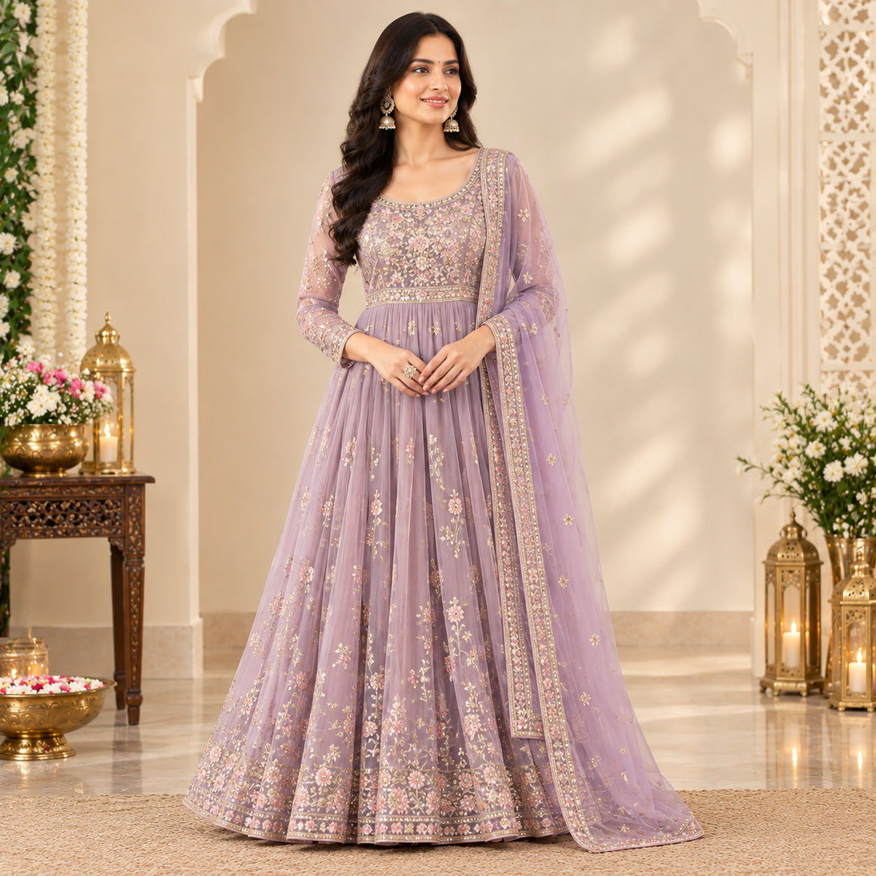 Festive Chiffon Gown
