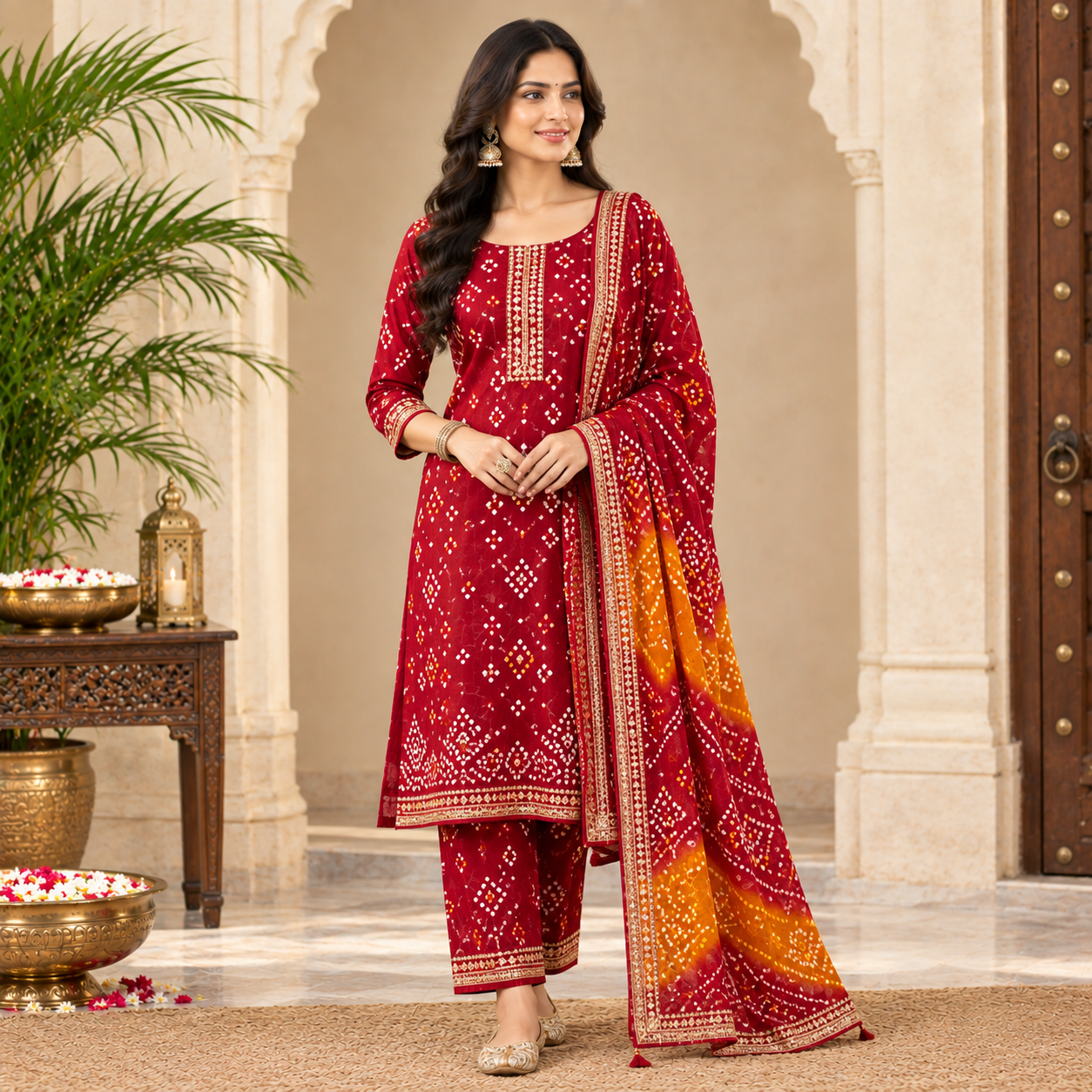Traditional Bandhani Suit